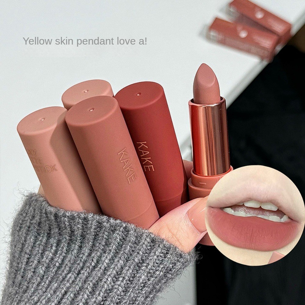 KAKE Mousse Matte Light Mist Desire ลิปกลอสเนื้อแมทท์ กันน้ำ กันเหงื่อ สีอ่อน ไม่ซีดจาง เนื้อสัมผัสเ