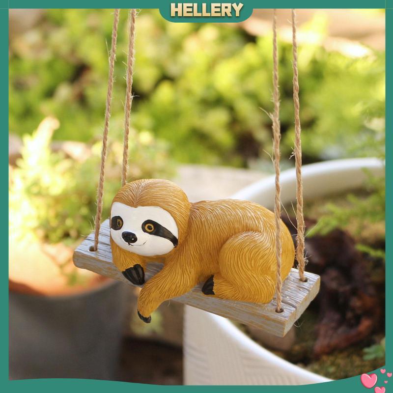 [เฮลเลอรี่] ประติมากรรมตกแต่ง Sloth, Handmade Sloth แขวนรูปปั้น,สวน Sloth ตุ๊กตาสําหรับรั้วสํานักงาน