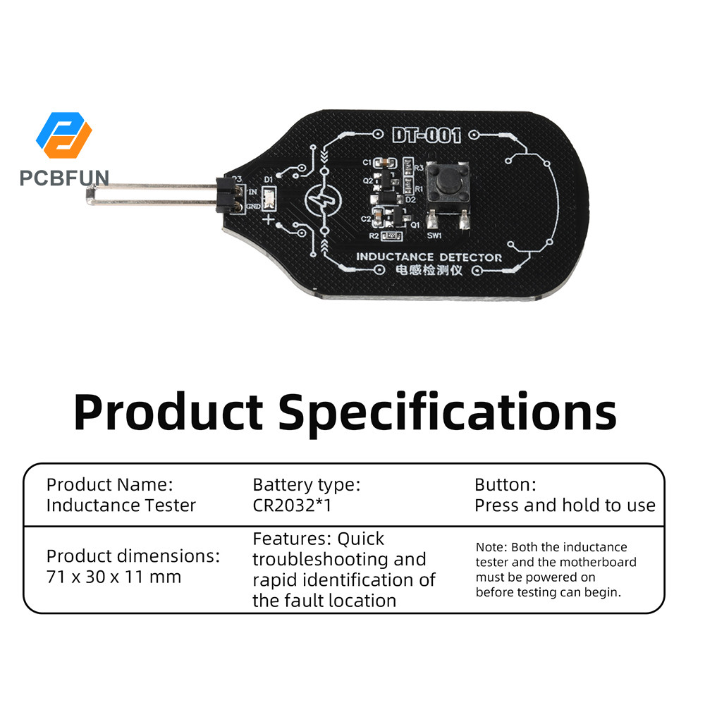 Pcbfun DT-001 เครื่องทดสอบการเหนี่ยวนําการเหนี่ยวนําแม่เหล็กไฟฟ้าการยิงปัญหาอย่างรวดเร็วสําหรับโทรศัพท์มือถือและการบํารุงรักษาคอมพิวเตอร์