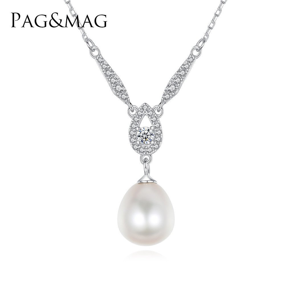 Zirconium น้ําจืด Cross-Border จี้เครื่องประดับเล็กน้อยประณีต pag & mag Pearl s925 จี้หยดน้ําสร้อยคอ