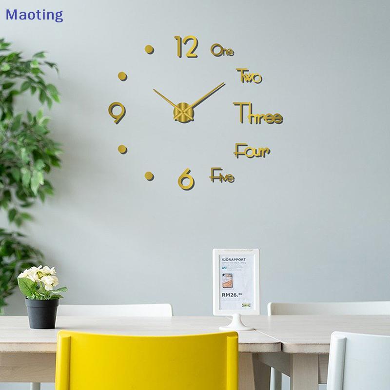 [MT] 3D Luminous Wall Clo Frameless อะคริลิค DIY Digital Clo Wall Stiers Mute Clo สําหรับห้องนั่งเล่