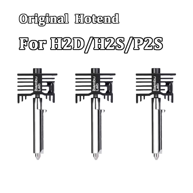 HB Original Hotend สําหรับ Bambu Lab P2S Hotend H2S H2D Hotend เหล็กแข็ง 0.2/0.4/0.6/0.8 มม.คราบเหล็
