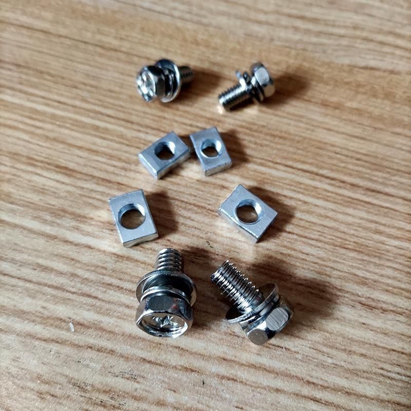 รถจักรยานยนต์ 12VM6 สกรูแบตเตอรี่สากลแบตเตอรี่ M5 Square Nut Bolt 150-200-250-350-400 Z54X
