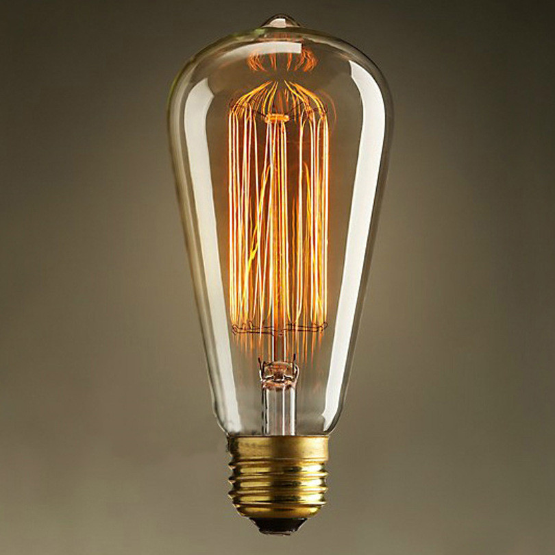 Retro Dison Bulb E27 Screw Light Source Creative Art Decorative