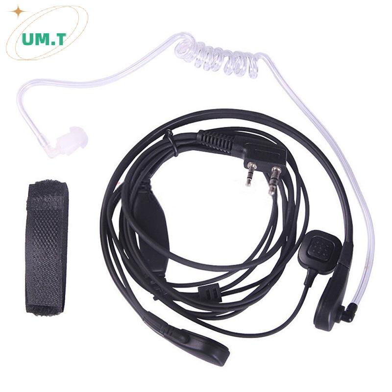 UM.T Throat Mic Earpiece ชุดหูฟังนิ้ว PTT สําหรับ UV5R 888s วิทยุ Walkie Talkie