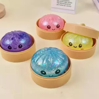 FG ขนาดใหญ่ Rainbow Dumpling Squishies นุ่มช้า Rebound Sensory Squeeze ของเล่นบรรเทาความวิตกกังวล Fidget ความเครียด Ball สําหรับ ADHD ออทิสติก HS