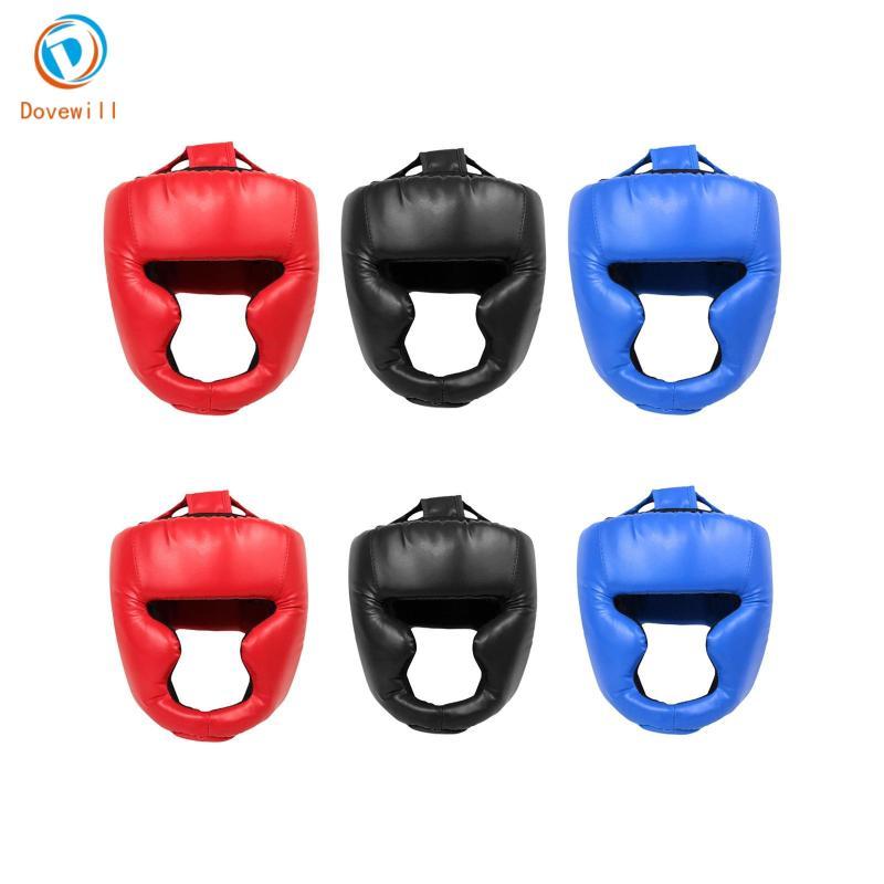 Dovewill Head Protection Breathable Boxing Headgear Soft PU Full Face Mask Safety Gear for Taekwondo