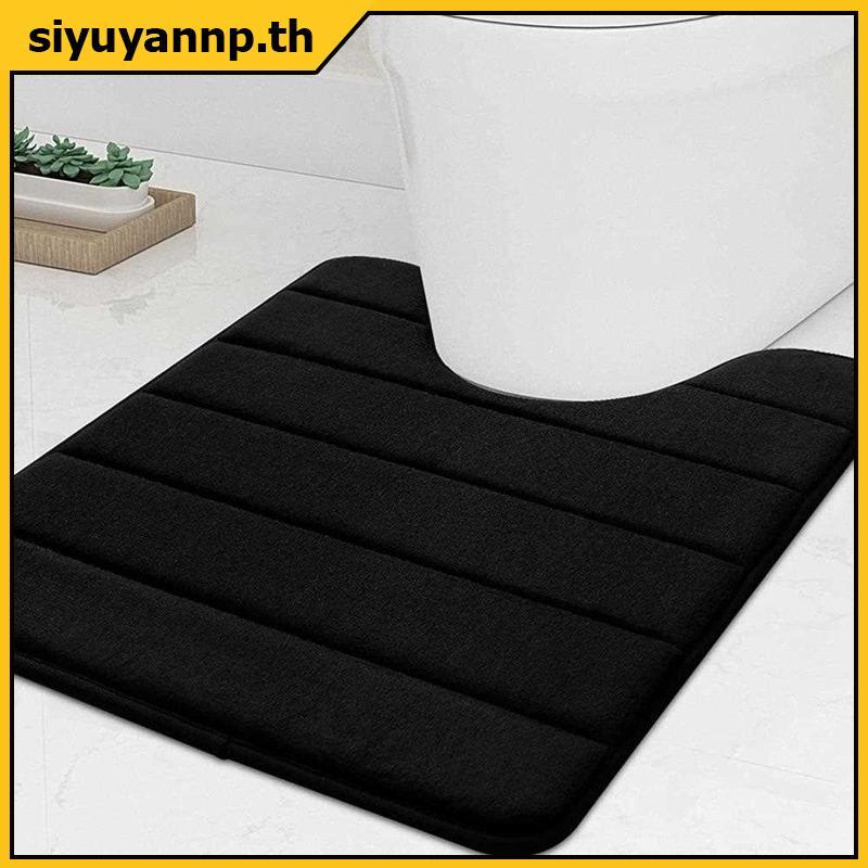 SIYUY U-รูปที่นั่งชักโครก Super Absorbent Bath Mat Non Slip Memory Foam พรมห้องน้ําสําหรับ Home Comfort ,