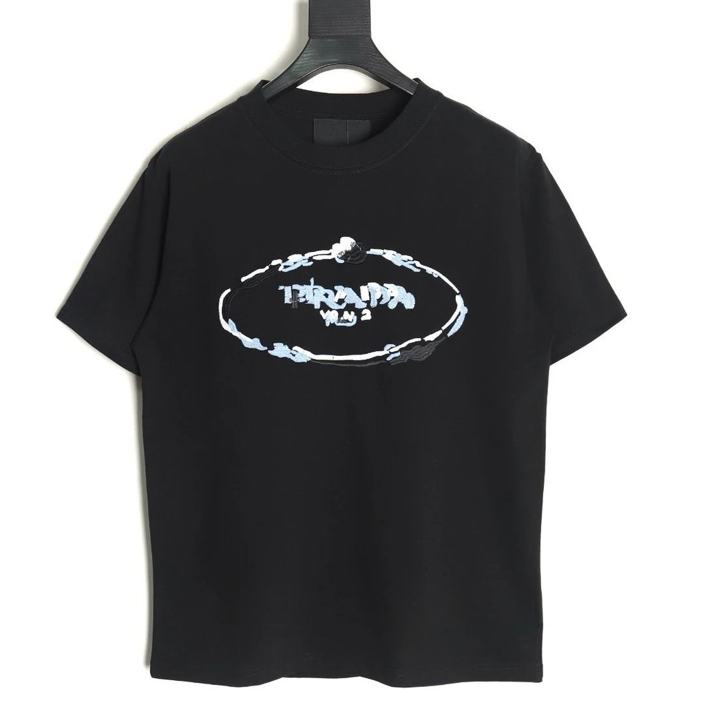 เสื้อยืดแขนสั้นปักลาย Prada Prada 25SS Cloud