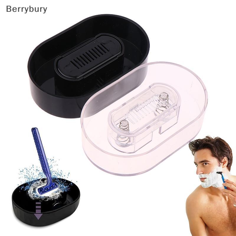 Berrybury Rinser ทําความสะอาดสําหรับหัวส่วนใหญ่มีดโกนมีดโกนที่มีประสิทธิภาพประหยัดน้ํามีดโกนล้างพลาสติกไม่มีแบตเตอรี่เครื่องโกนหนวดเก็บ Ra ใหม่