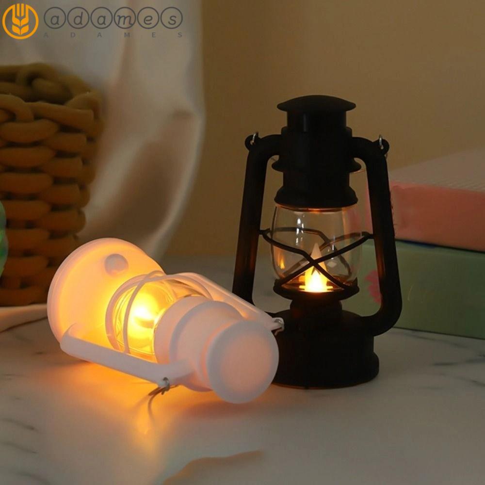 ADAMES LED เทียนอิเล็กทรอนิกส์, Retro Creative Mini Square Night Lights, Tealight แสงอบอุ่นสไตล์ยุโรปไร้ควันกลางแจ้งแขวนโคมไฟขนาดเล็กตกแต่งงานแต่งงาน