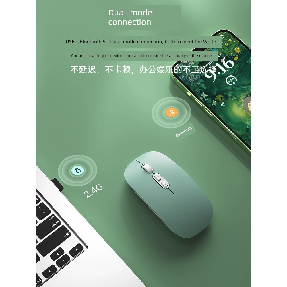 ที่รองเมาส์ เมาส์ bluetooth HP Bluetooth Silent Charging Dual Mode เมาส์ไร้สาย