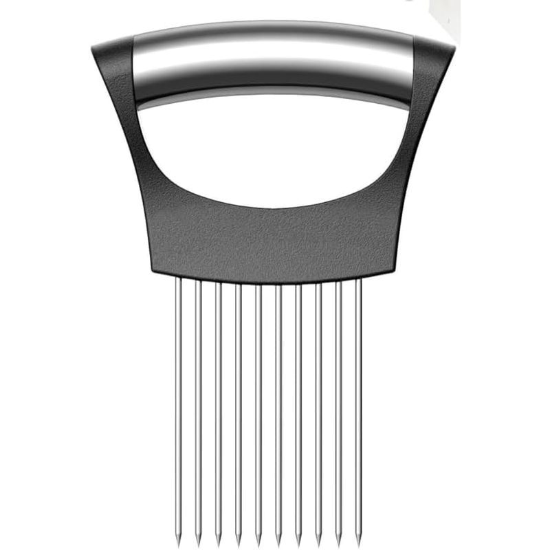 Onion Holder for Slicing, 304 Stainless Steel Onion Slicer Holder, Tomato & Vegetable Cutter, Fruit 
