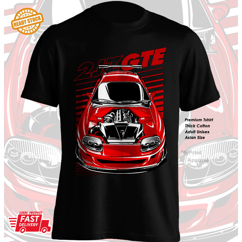 Toyota Jz 2jz Gte Engine Supra A80 Car Sport Drift Tshirt Jersey