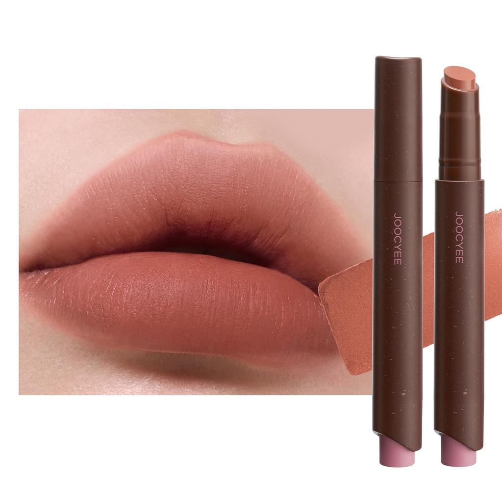 Joocyee Velvet Rouge Matte Lipstick Pencil, น้ําหนักเบา Non-Sticky Long Lasting High Pigment สีแดงสี