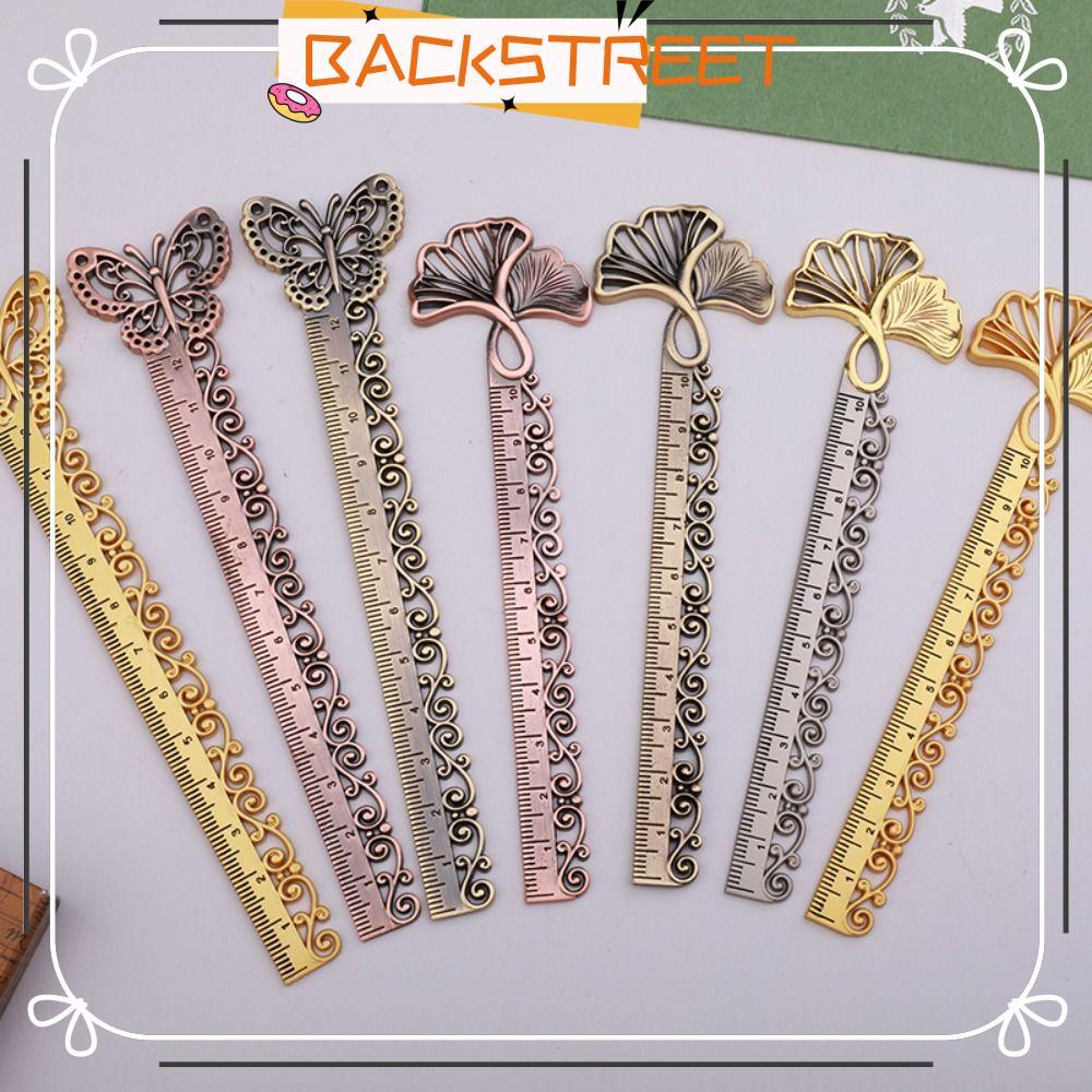 BACKSTAGE Vintage Metal Ruler, Metal Sewing Accessories Straight Ruler, Creative Multi-function Holl