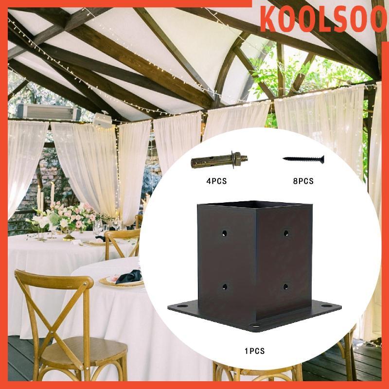 [Koolsoo] Pergola Bracket Post Base Screw Hardware Woodworks Post Bracket Anchor Base สําหรับ Courty