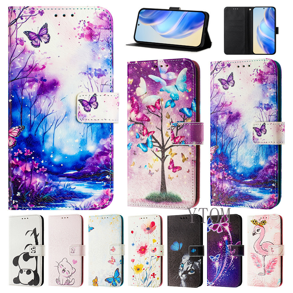 กระเป๋าสตางค์หนัง PU เคสโทรศัพท์สําหรับ OPPO Reno 13 Pro F 13F A18 A38 A40 A40M A60 A79 A80 A98 Luxu