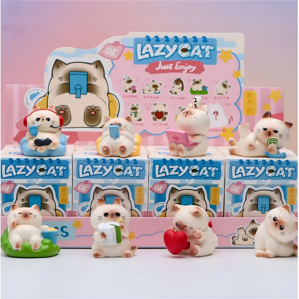 Lazy Cat Just Enjoy Series Blind Box Mystery Box Cute Meow Figure Desktop Ornament Toy