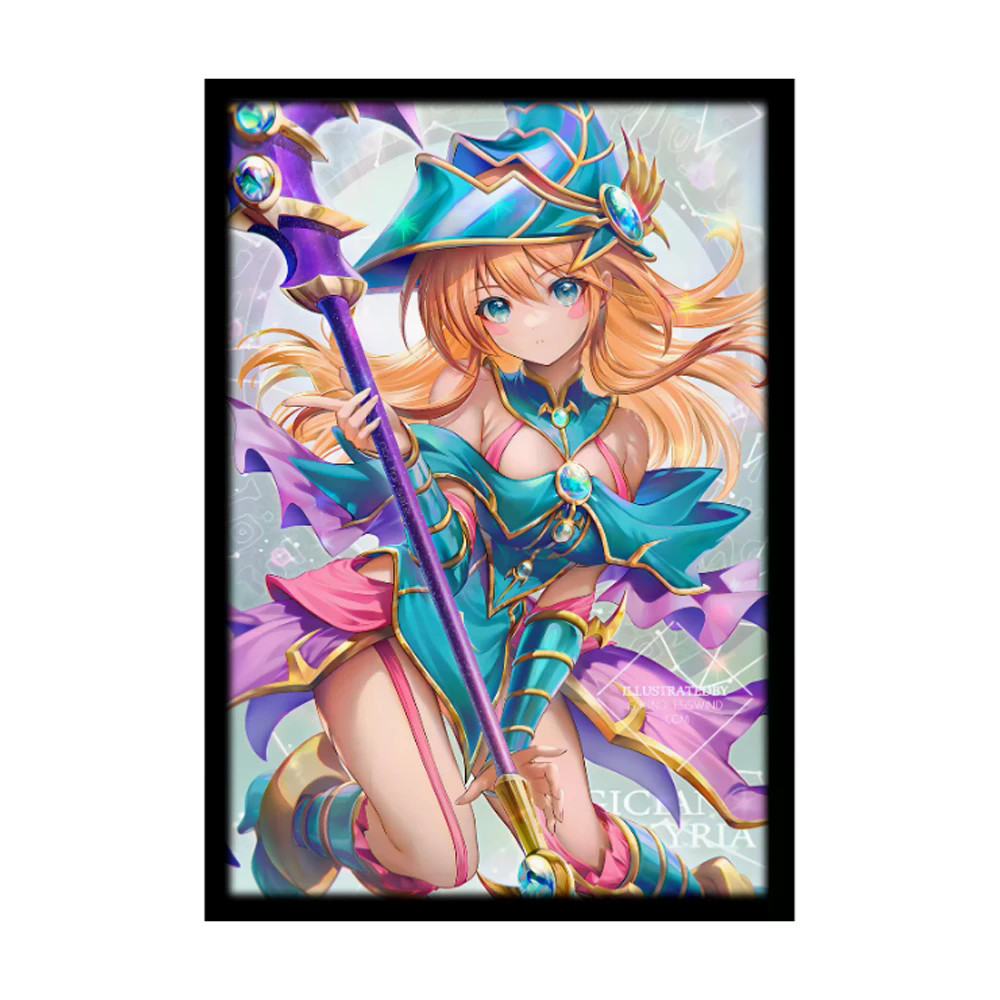 TCG Laser Official Card Sleeves Magic Valkyrie Pattern YGO Card Protectors 6390mm