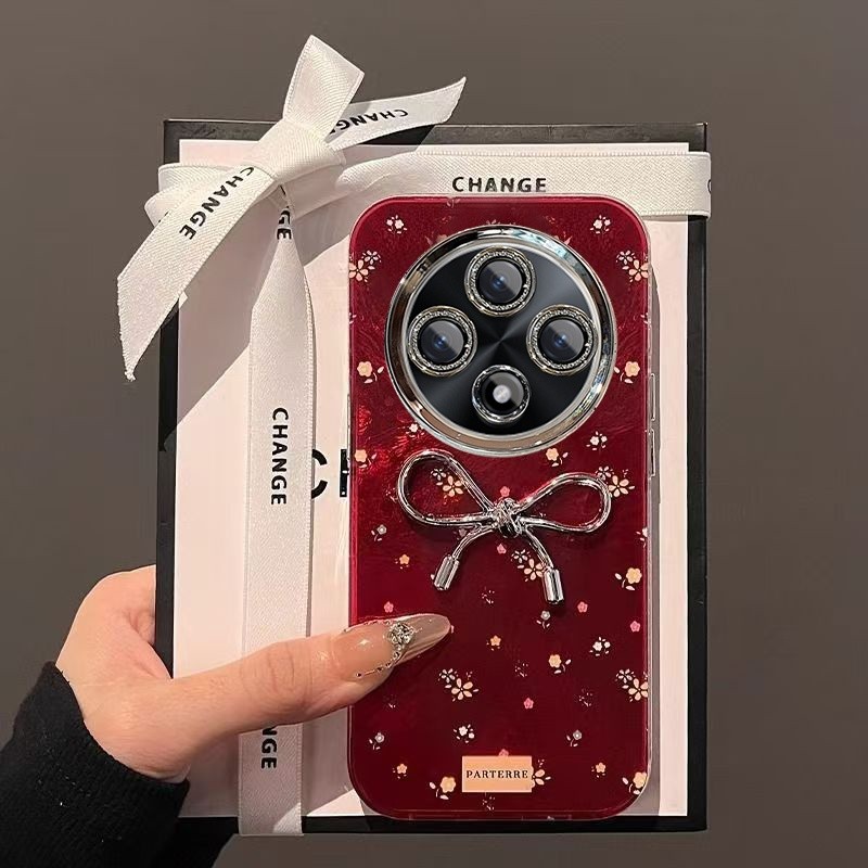 OPPOA3Pro เคสโทรศัพท์ โบว์ดอกไม้ A3Pro พร้อมฟิล์มเลนส์ PJY110 ใหม่หนุ่มหรูหราสไตล์หญิงกรณีอินเทรนด์#
