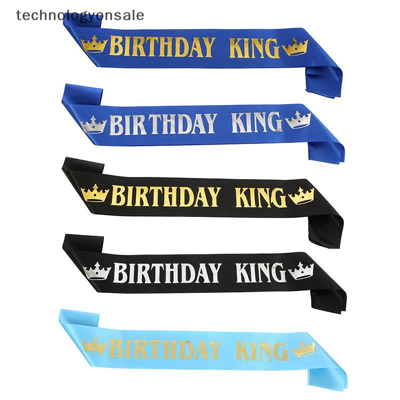 [Tech] Birthday King Sash for Men Boy Happy 16th 18th 20th 30th Birthday Party Decor Boutique