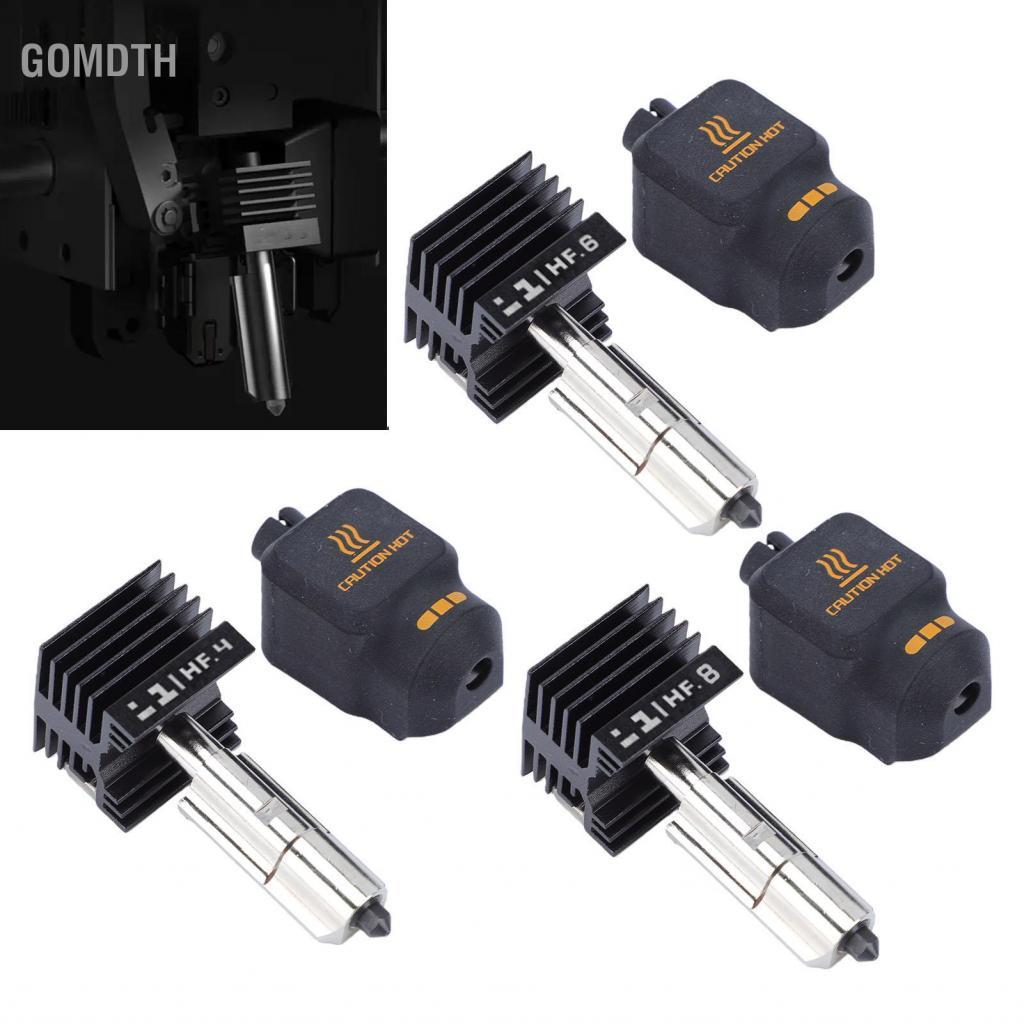Gomdth Hotend Kit สำหรับ Bambu Lab H2D H2S H2C P2S 0.4 0.6 0.8 มม.เหล็กชุบแข็งหัวฉีดพร้อมซิลิโคน