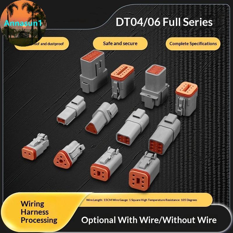 Annasun DT04-12P DT06-12S ขั้วต่อไฟฟ้ากันน้ํา 2 3 4 6 8 12 Pin Kit พร้อม Terminal สําหรับรถจักรยานยน