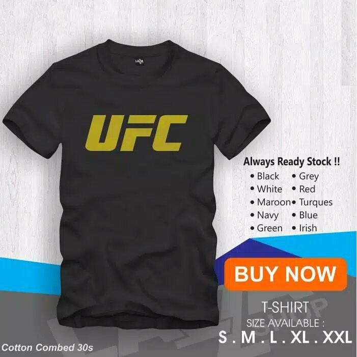 Ufc Sport 100% Premium Cotton Print Casual Round Neck Fashion T-shirt 0428