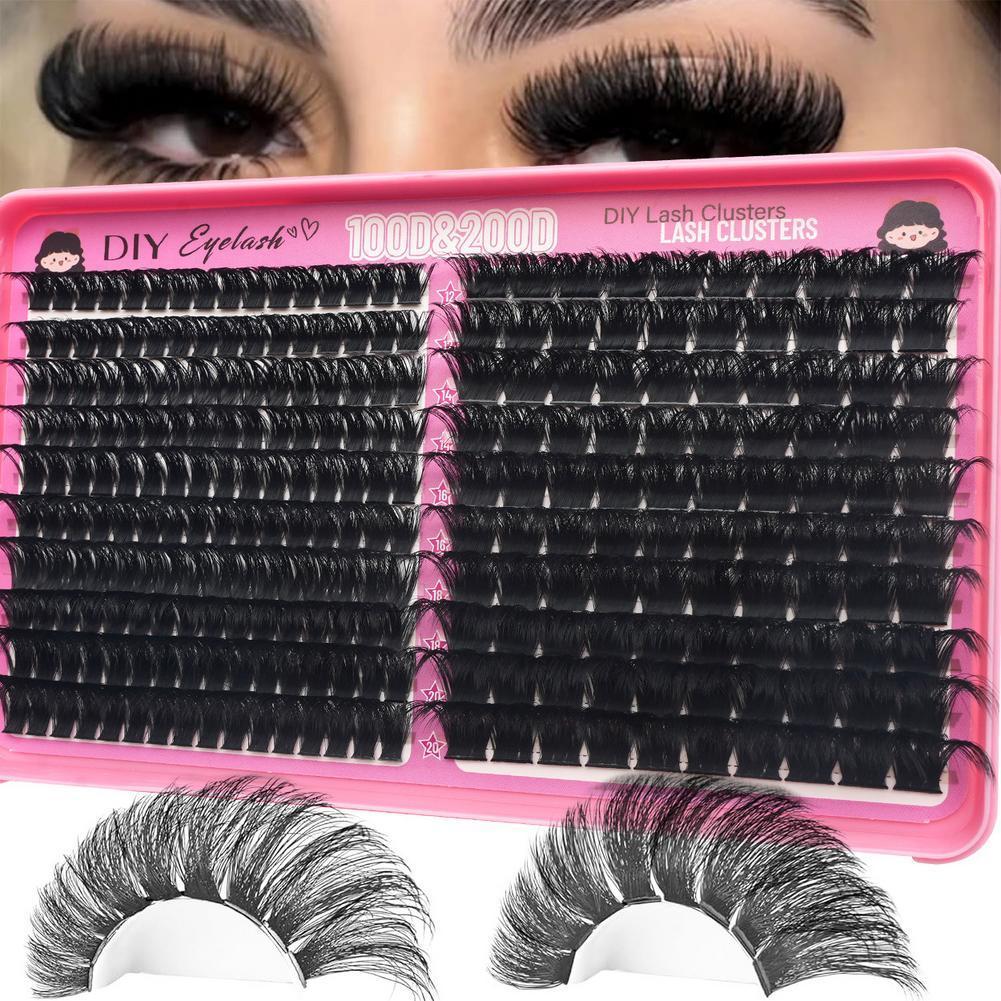 100d 200d ผมนุ่มเลียนแบบสูง Western Segment 12 20 มม.ขนตาปลอม Lashes W6b5
