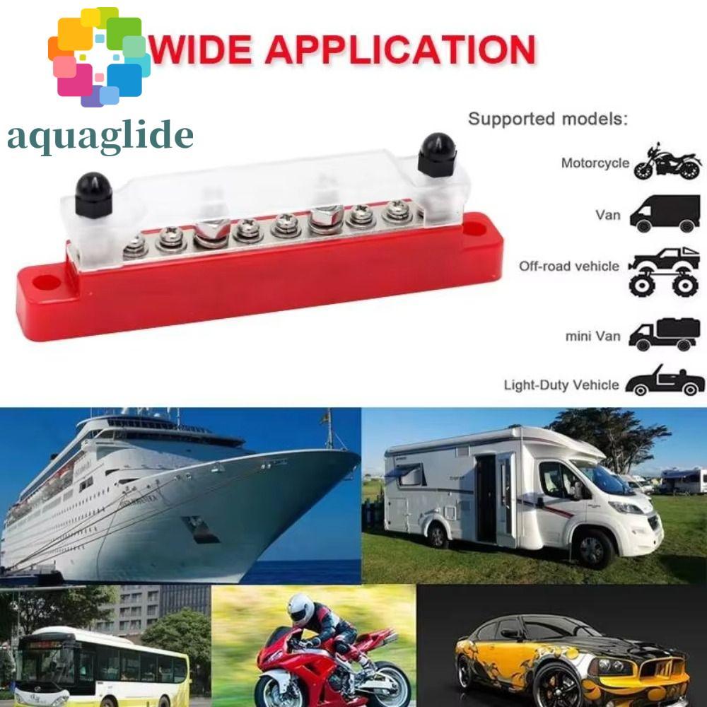 AQUAGLIDE Power Distribution Block, 12V กันน้ําไฟฟ้า Terminal Block, Power Distribution M6 Stud 150A
