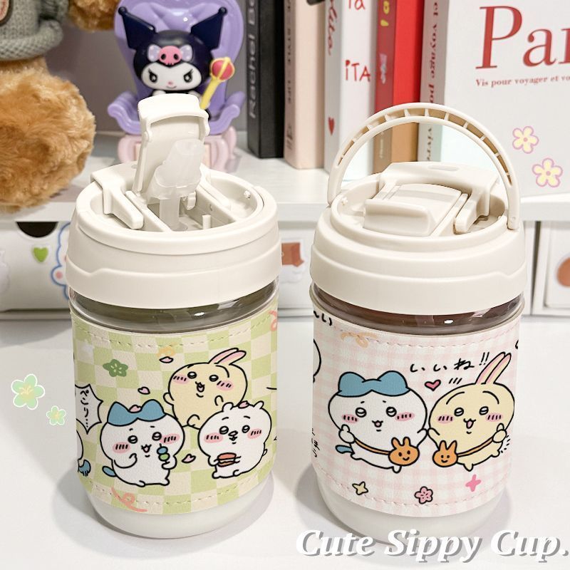 Chiikawa/Usagi/Usagi ถ้วยฟางถ้วยกาแฟการ์ตูน Chiikawa ถ้วยพลาสติก/celo