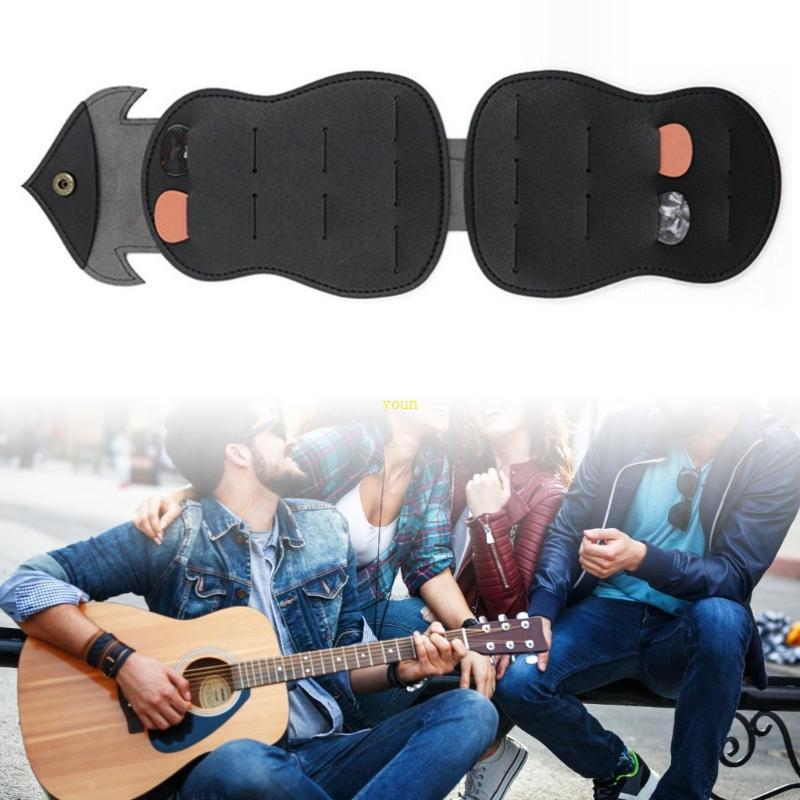 Youn Guitar Pick Carry Pouches Guitar Pick Storage Case PU Leather Guitar Pick Holder