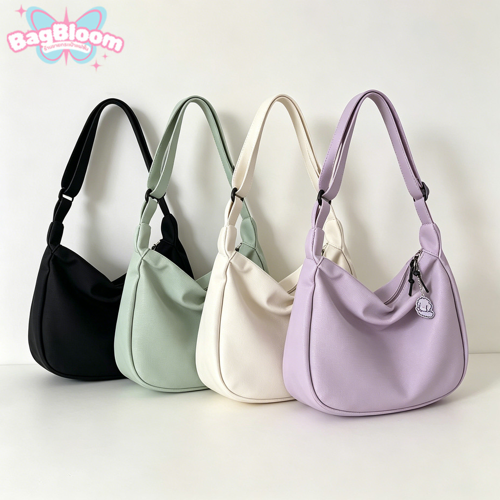 （พร้อมส่ง）ผ้าลายวาฟเฟิล กระเป๋าสะพายข้างสำหรับผู้หญิง เรียบง่าย ทันสมัย ​​สีสันสดใส มีสีให้เลือกหลากหลาย