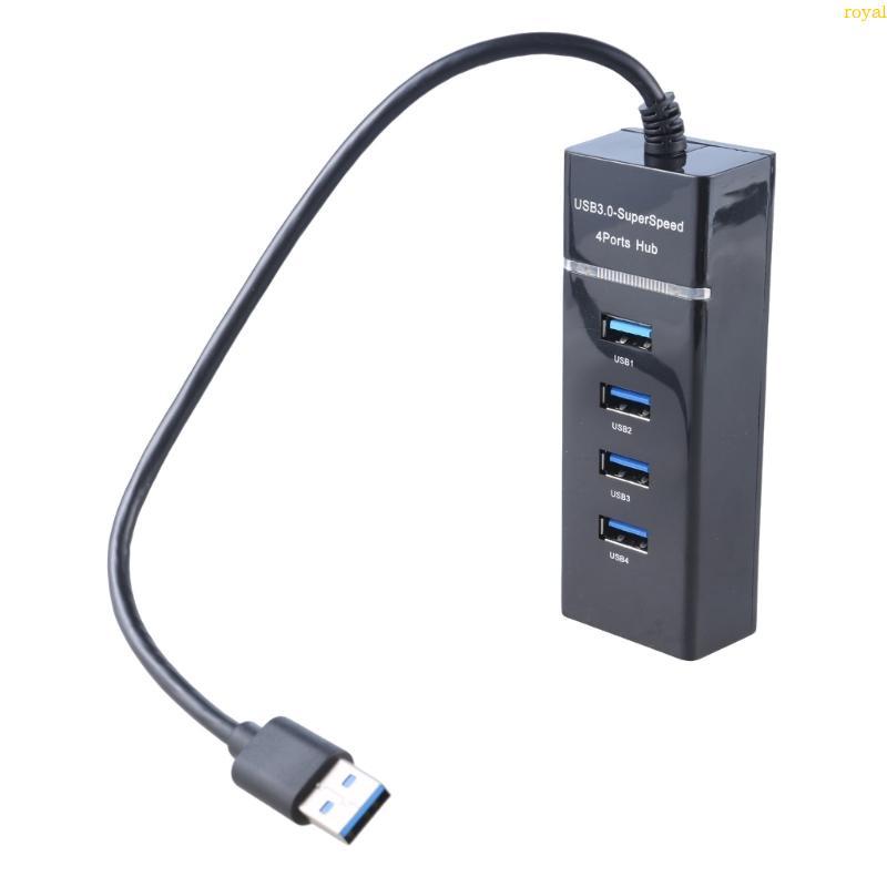 (ส่วนลดสูง)oyalking.th Multi Device Support 4 Port USB 3 0 Hub Portable Multiport Adapter Expander f