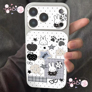 เคสไอโฟน17เคสเปลี่ยนผิวหนัง ลายกระต่าย คู่รัก น่ารัก เข้ากันได้กับIPhone 17 air 14 11 13 16 12 15 Pro Max 14 16 15 Plus