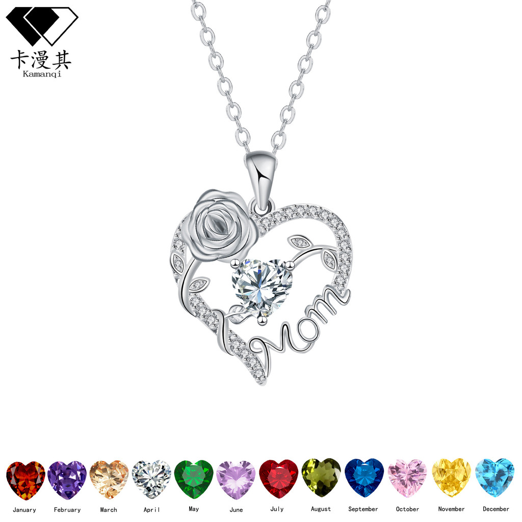 Knn-681 High-End Elegant Heart-Shaped จี้ Rose สร้อยคอหญิง Clavicle Chain Love เครื่องประดับของขวัญ 