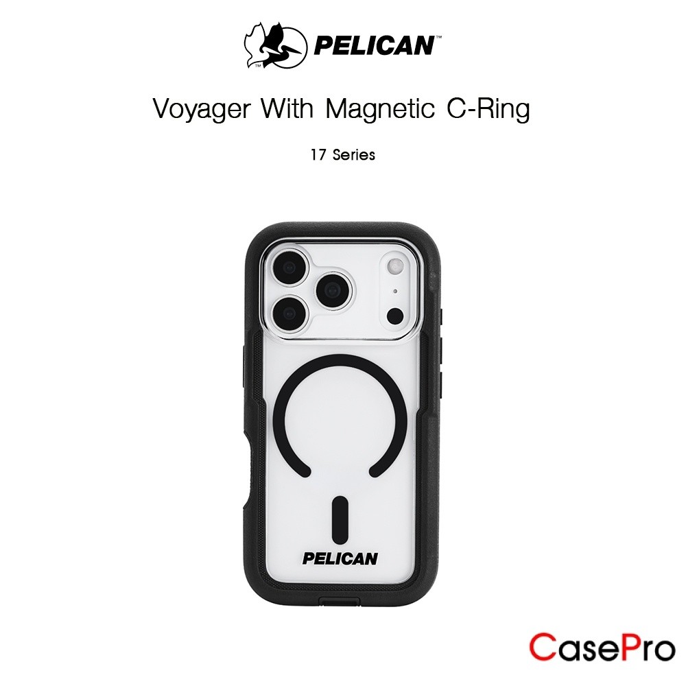 PELICAN Voyager With Magnetic C-Ring เคสกันกระแทกระดับ7.3Mเกรดพรีเมี่ยมจากอเมริกา เคสสำหรับ iPhone17