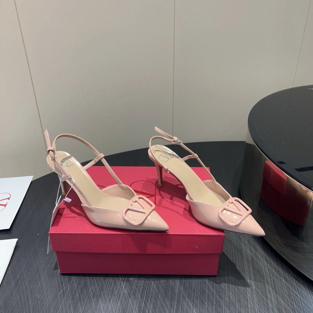 2025.7.9-8.5cm Heel Valentino Valentino รองเท้าส้นสูง Valentino