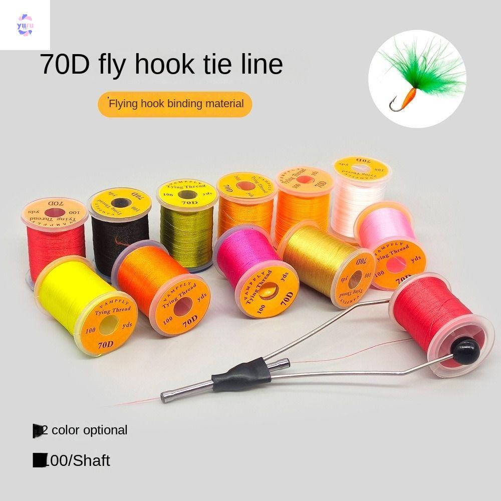 YURUYI Fly Fishing Line, Salmon Thread Spool Fly Tying Thread line, Premium Bass Fly Fishing Line