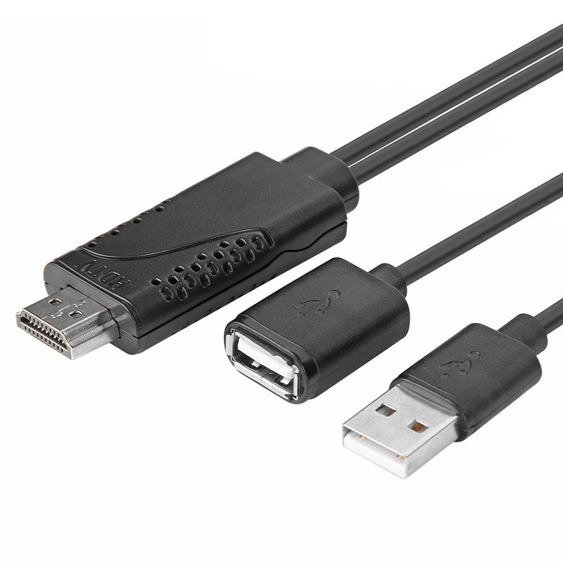 USB Female to HDMI to Male 1080P HDTV TV Digital AV Adapter Cable สายไฟ