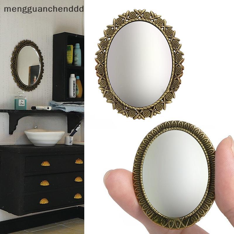 [mengguanchenddd] 1/12 Dollhouse Vintage Rose Wall Mirror Frame Miniature Furniture Accessories Deco