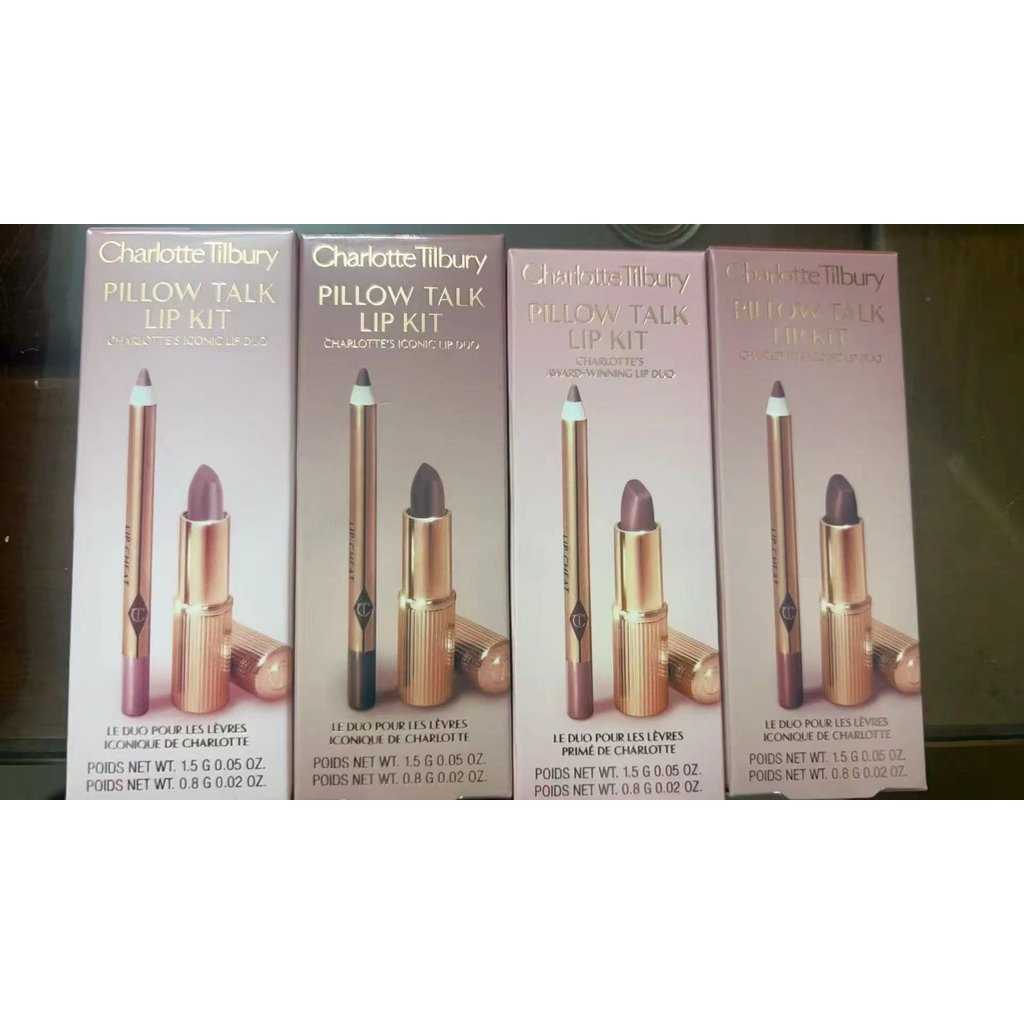 CT Lipstick Eyeliner Lip Makeup ชุดสองชิ้น
 One to One Quality 4 ️ ⃣ สี: PlLLOW TALK #, PlLLOW TALK 
