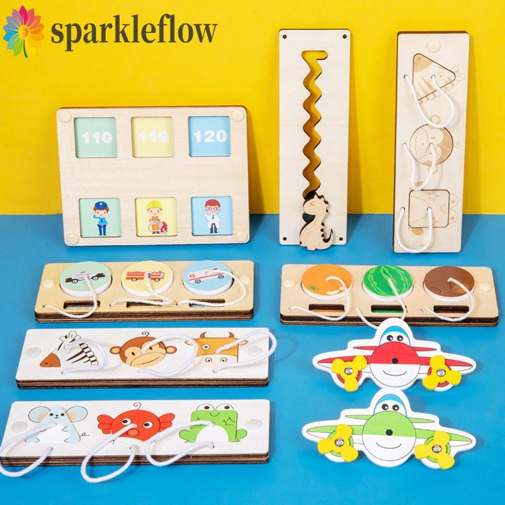 SPARKLEFLOW Busy Board Accessories, Montessori Hand Loafping Busy Board DIY ปริศนาของเล่น, Sensory B
