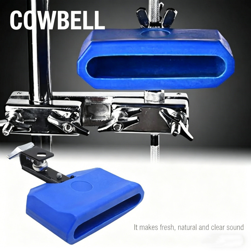 คาวเบล Cowbell ขนาด 5 นิ้ว มาพร้อมไม้กลอง ใช้เคาะจังหวะกลองชุด กิจกรรมสันทนาการได้ดีเยี่ยม