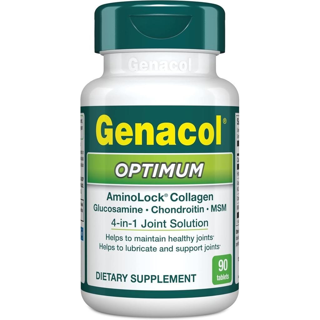 Genacol Optimum – Glucosamine, Chondroitin, MSM และอาหารเสริมคอลลาเจนไฮโดรไลซ์เป็นพิเศษ, รักษาข้อต่อ