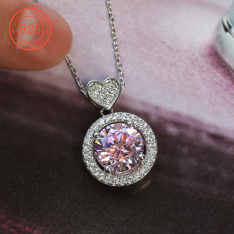 SHEFULI Fashionelegant สร้อยคอ Moissanite สี่ง่าม CSX1345