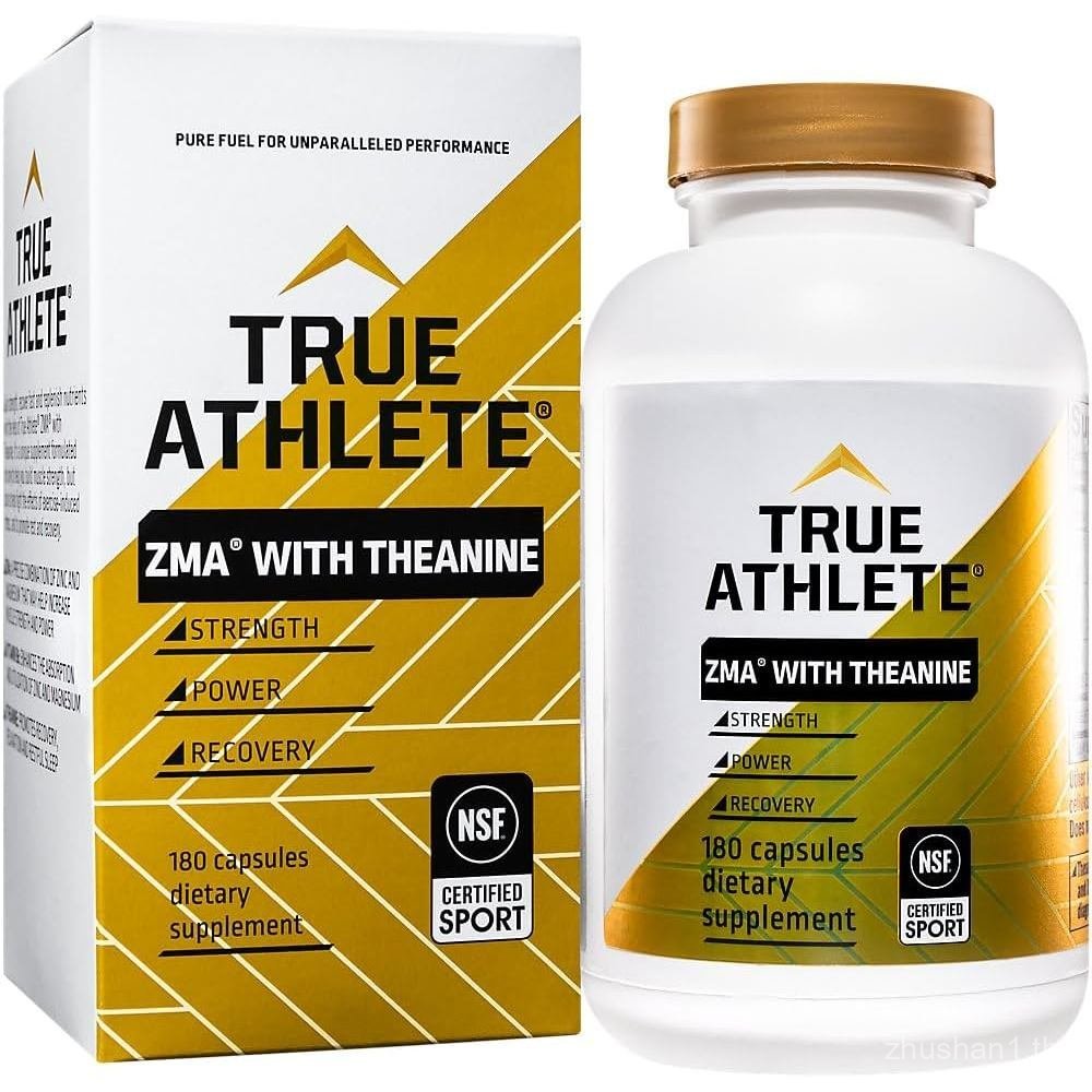 นักกีฬาแท้ ZMA + L Theanine Capsules, Zinc, Magnesium, และวิตามิน B6 อาหารเสริมสําหรับผู้ชายและผู้หญ