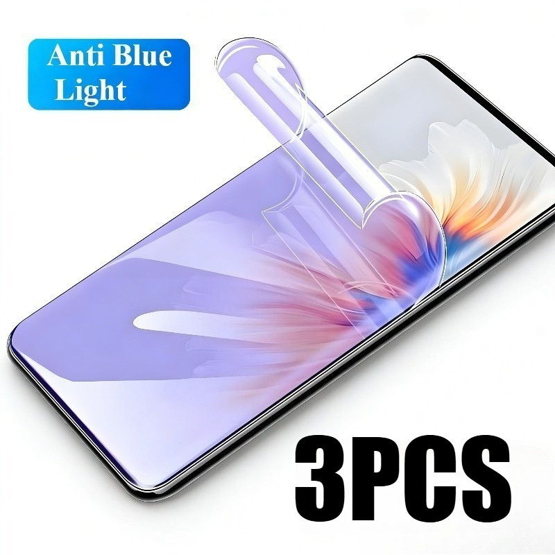 3 ชิ้นคลุมทั้งหมด Anti Blue Light Soft Hydrogel ฟิล์มสําหรับ iQOO 3 5 7 8 9 10 11 12 13 15 15R U1 U3