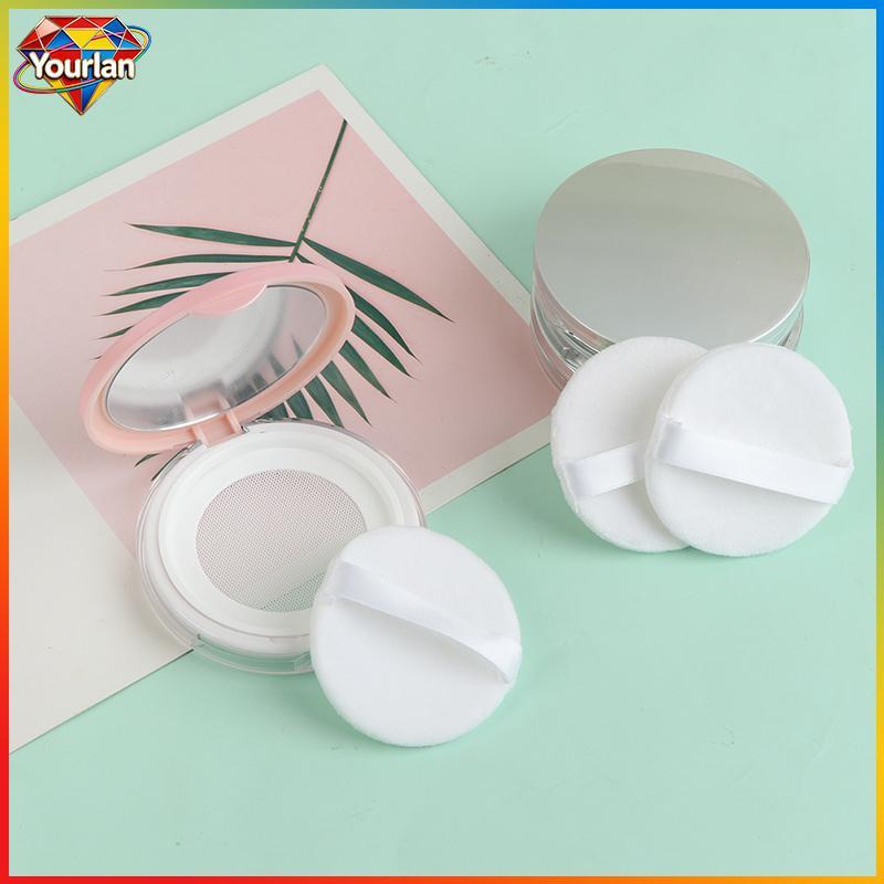 Yourlan6m.th 3g Ultra-thin Empty Loose Powder Box Pot Makeup Jar Sifter Container Puff Mirror TH